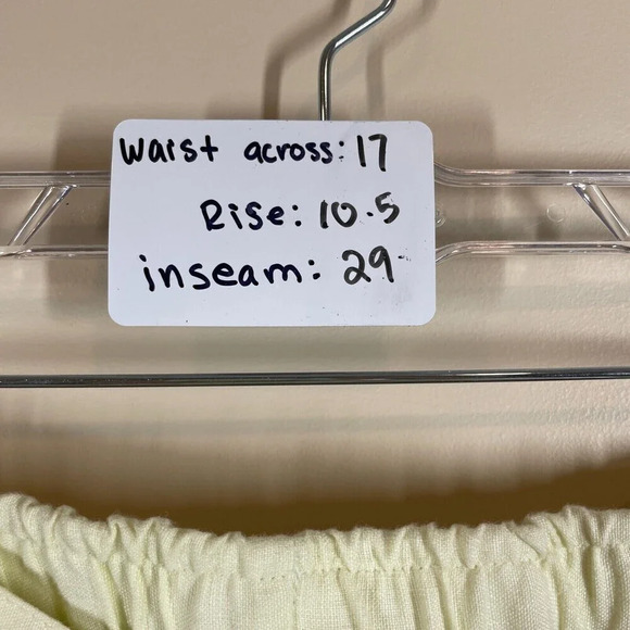 J Jill Love Linen Yellow  100% Linen Pull On Drawstring Pants Size M Lagenlook - Picture 4 of 7